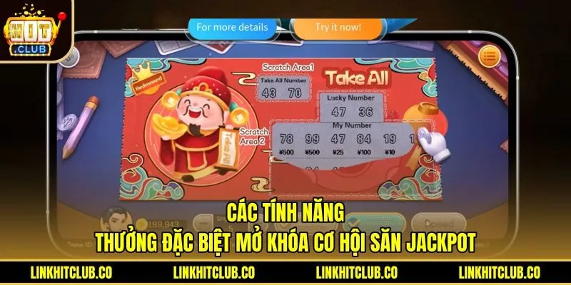 Tính năng chọn Rồng Thần và Jackpot Kho Tàng Ngũ Long Hitclub